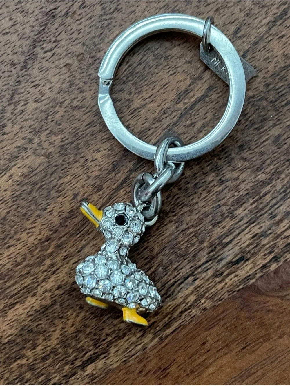 LS 🔥 Coach Swarovski crystal embossed tiny duck bag charm
